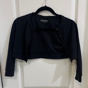 WeWoreWhat Black Cropped Workout Cardigan